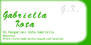 gabriella kota business card